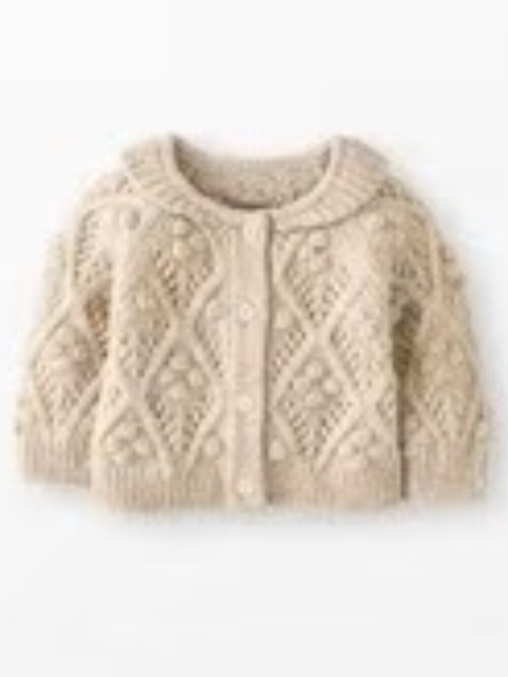 NWT Hanna Andersson Oat Heather Mini Collar Cardigan 3-6M